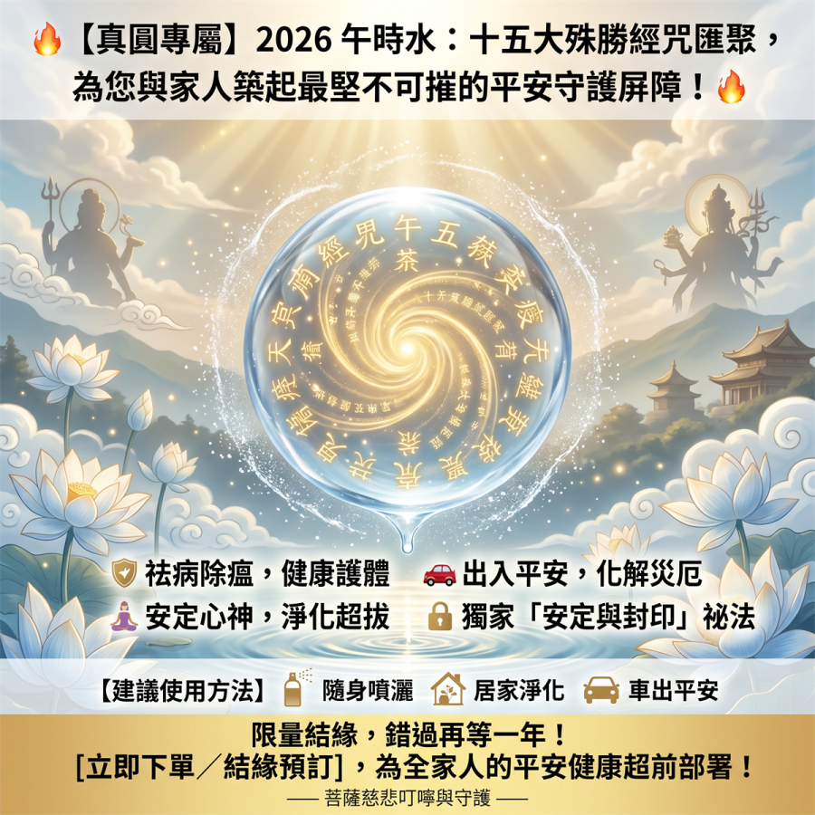 極陽之水 匯聚十五大殊勝經咒